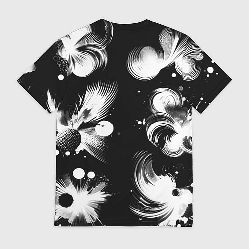 Мужская футболка Чёрно-белый абстрактный паттерн / 3D-принт – фото 2