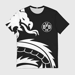 Мужская футболка Borussia дракон белый