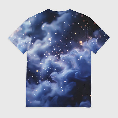 Мужская футболка 2026 синяя дымка с искрами / 3D-принт – фото 2