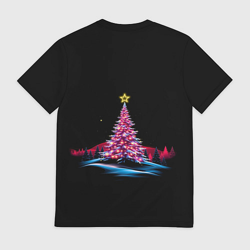 Мужская футболка New year eve in the forest / 3D-принт – фото 2