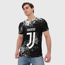 Футболка мужская Ювентус брызги красок, цвет: 3D-принт — фото 2