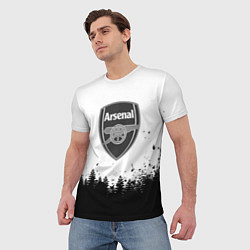 Футболка мужская Arsenal черный лес, цвет: 3D-принт — фото 2