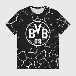 Футболка мужская Borussia черно белые, цвет: 3D-принт