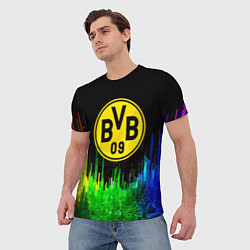 Футболка мужская Borussia градиент текстура, цвет: 3D-принт — фото 2