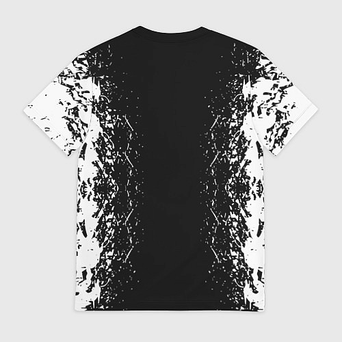 Мужская футболка Реал Мадрид текстура краски / 3D-принт – фото 2