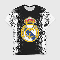 Футболка мужская Реал Мадрид текстура краски, цвет: 3D-принт