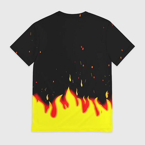 Мужская футболка AEK огненные краски / 3D-принт – фото 2