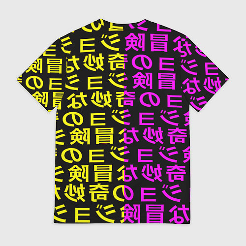 Мужская футболка Ливерпуль японские символы паттерн / 3D-принт – фото 2