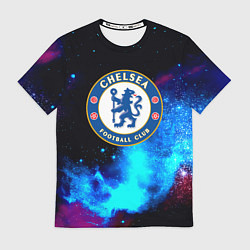 Футболка мужская Челси неоновый космос, цвет: 3D-принт
