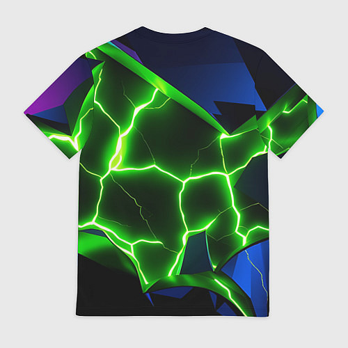 Мужская футболка Neon green glow / 3D-принт – фото 2