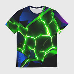 Мужская футболка Neon green glow