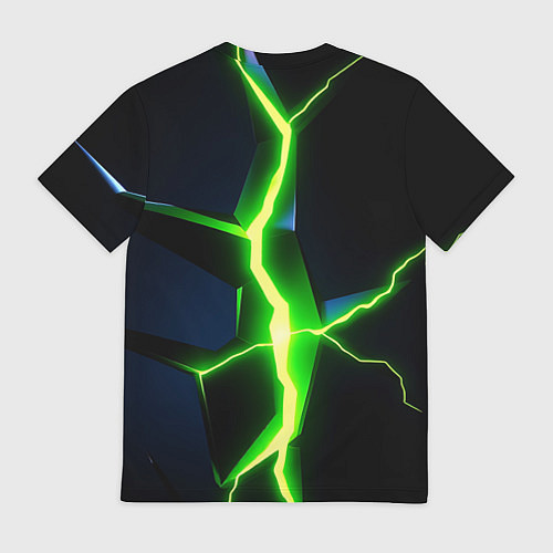 Мужская футболка Neon green glow / 3D-принт – фото 2