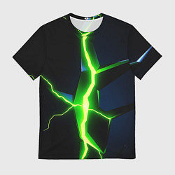 Мужская футболка Neon green glow