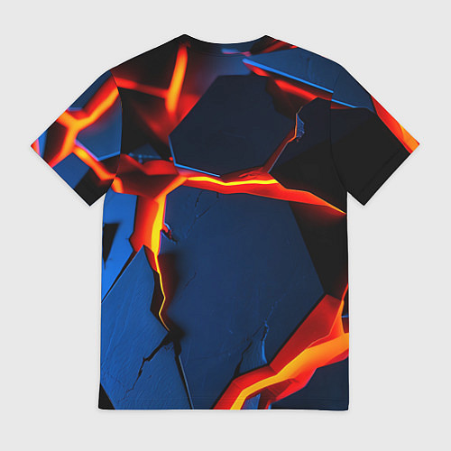 Мужская футболка Glow orange neon / 3D-принт – фото 2