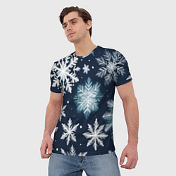 Футболка мужская Снежное небо, цвет: 3D-принт — фото 2