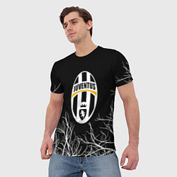 Футболка мужская Ювентус деревья белые, цвет: 3D-принт — фото 2