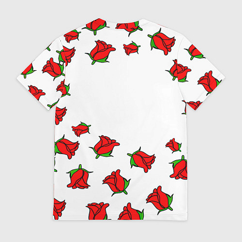 Мужская футболка Ювентус розы текстура / 3D-принт – фото 2