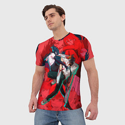 Футболка мужская Битва с Резе Человек бензопила, цвет: 3D-принт — фото 2