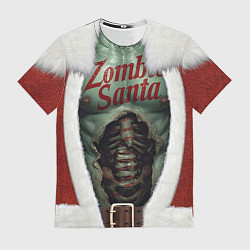 Футболка мужская Костюм зомби Санты Клауса на новый год, цвет: 3D-принт