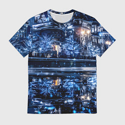 Футболка мужская Новогодняя ночная Москва, цвет: 3D-принт