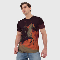 Футболка мужская Всадник на лошади, цвет: 3D-принт — фото 2