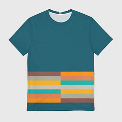 Мужская футболка Индиго и шумовой градиент заката с текстурой