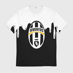 Футболка мужская Juventus капли красок, цвет: 3D-принт