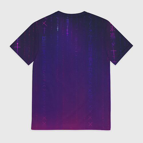 Мужская футболка Девушка с тату на руке и пурпурная змея / 3D-принт – фото 2