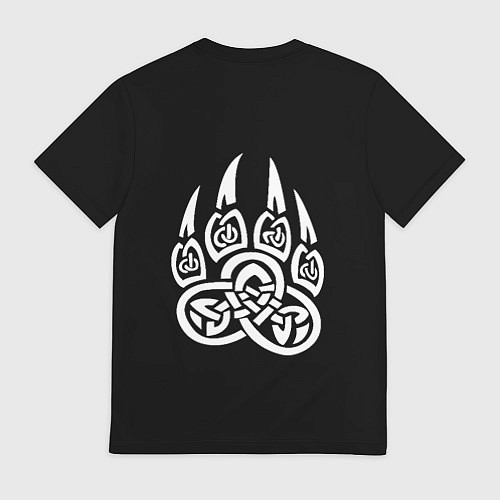 Мужская футболка Суровый волк с холодным нордическим взглядом / 3D-принт – фото 2