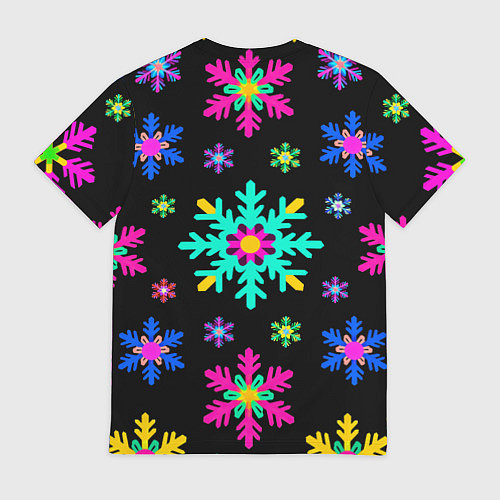 Мужская футболка Снежинки ретро / 3D-принт – фото 2