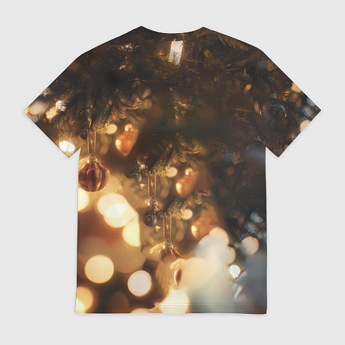 Мужская футболка Лошадка под новогодней елкой / 3D-принт – фото 2