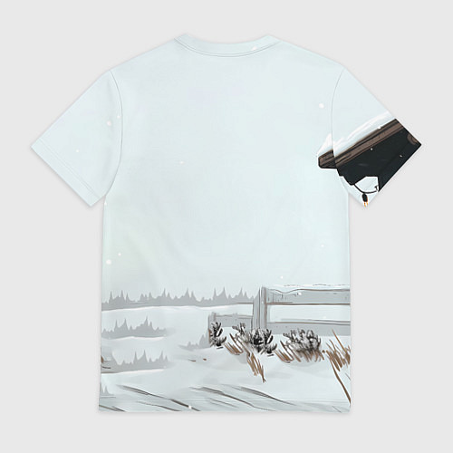 Мужская футболка Лошадка везет новогодние подарки / 3D-принт – фото 2