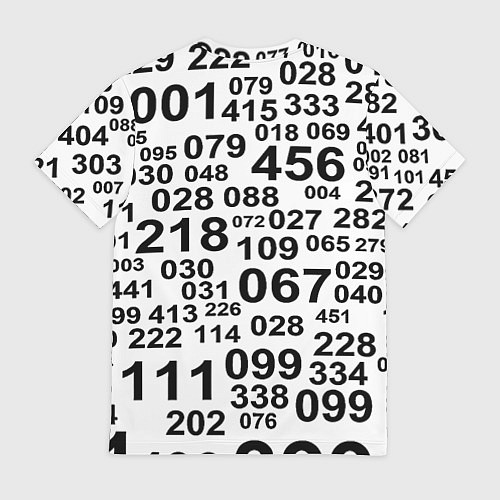 Мужская футболка Лестер сити цифры символы / 3D-принт – фото 2