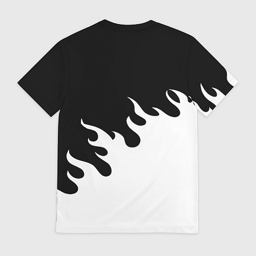 Мужская футболка Ювентус огонь текстура / 3D-принт – фото 2