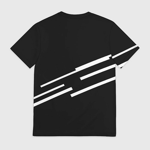 Мужская футболка Реал Мадрид полосы текстура линии / 3D-принт – фото 2