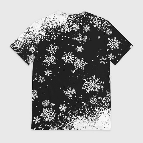 Мужская футболка Манчестер сити снежинки новый год / 3D-принт – фото 2