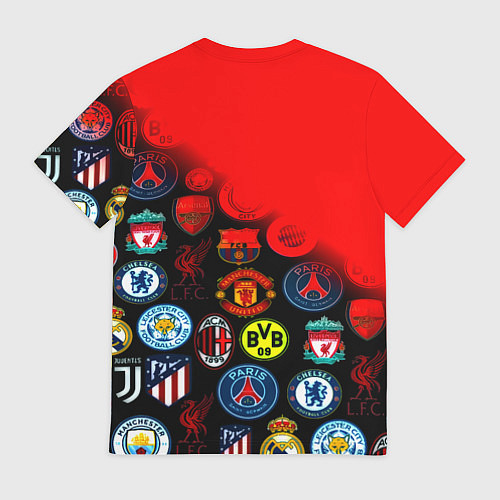 Мужская футболка Манчестер Юнайтед логотипы команд / 3D-принт – фото 2