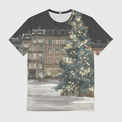 Футболка мужская Елка во дворе, цвет: 3D-принт