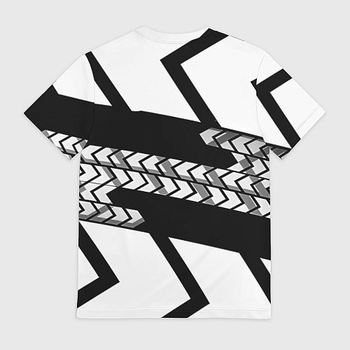 Мужская футболка Реал Мадрид краски полосы / 3D-принт – фото 2