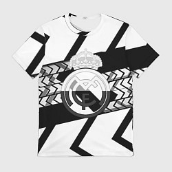 Футболка мужская Реал Мадрид краски полосы, цвет: 3D-принт