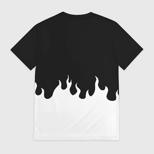 Мужская футболка Реал Мадрид огонь белый / 3D-принт – фото 2