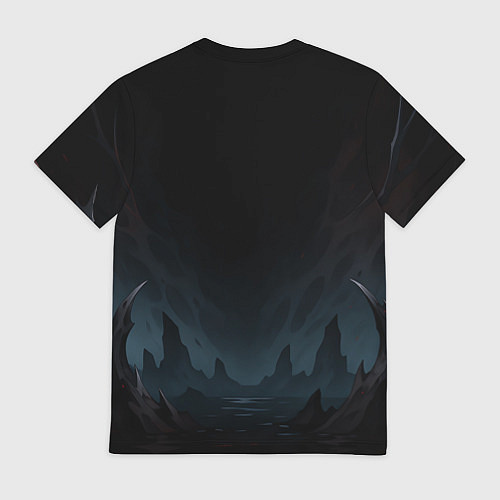 Мужская футболка Девушка в стиле аниме в воде / 3D-принт – фото 2
