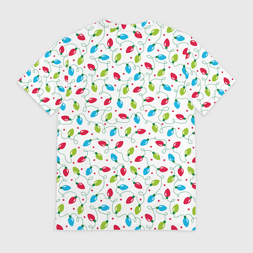 Мужская футболка Гирлянда триколор / 3D-принт – фото 2