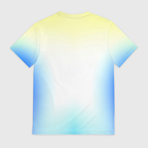 Мужская футболка Color yellow blue white / 3D-принт – фото 2