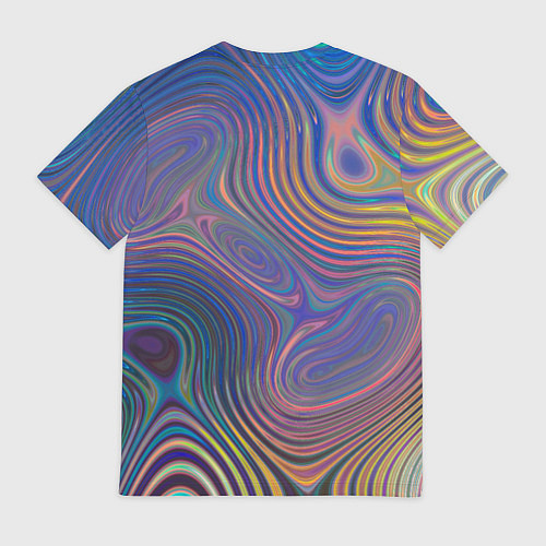 Мужская футболка Абстрактная рябь / 3D-принт – фото 2