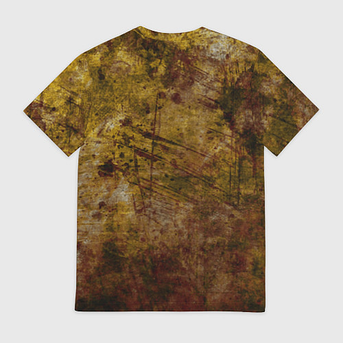 Мужская футболка Сталкер - знак на ржавой поверхности / 3D-принт – фото 2