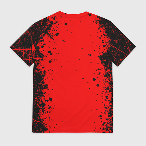 Мужская футболка Stalker - черное на красном / 3D-принт – фото 2