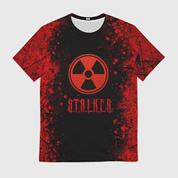 Футболка мужская Stalker - красное на черном, цвет: 3D-принт