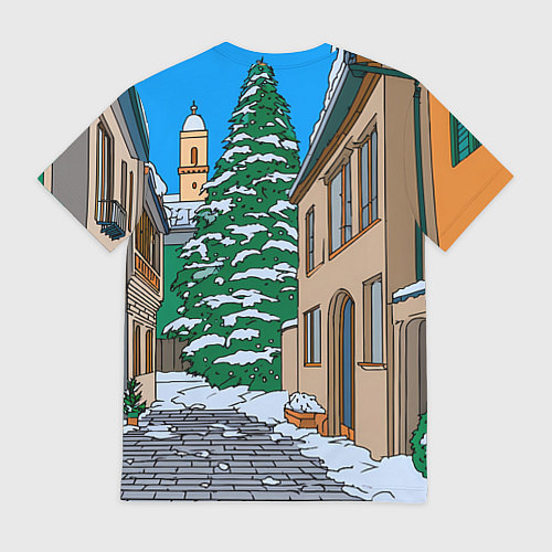 Мужская футболка Лошадка распаковывает новогодний подарок / 3D-принт – фото 2