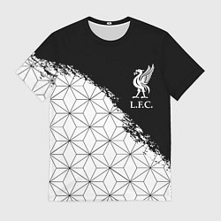 Мужская футболка Liverpool краски текстура геометрия